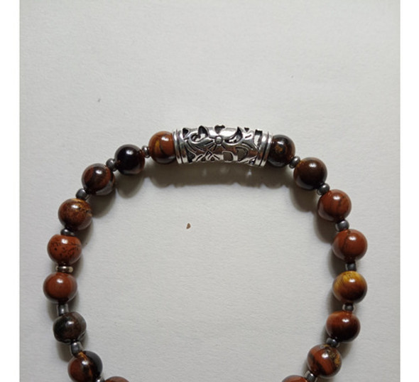 Pulsera Piedra Natural 6 Mm Ojo De Tigre (protección) 1