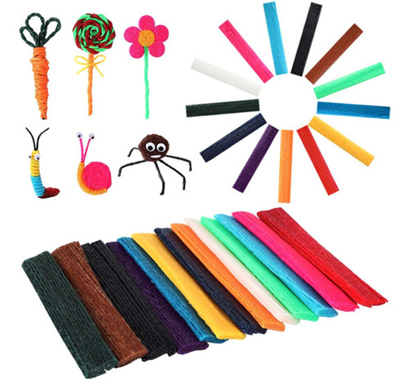 Palos De Cera Flexible En 13 Colores Con Bolsa Azul 0