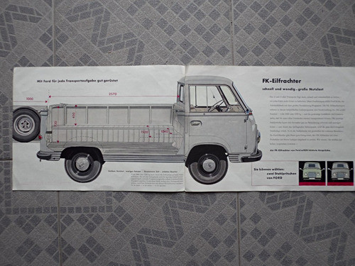 Catalogo Ford Fk 1000 Y Fk 1250 Eilfrachter Stahlpritsche 1