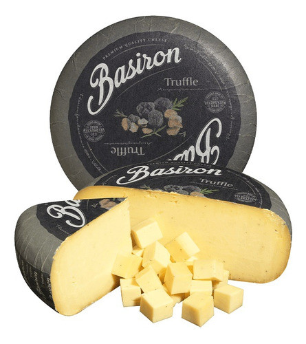 Queijo Holandês Gouda Com Trufas Negras Basiron Pedaço 1kg 0