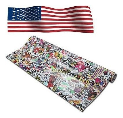 60  X 20  Jdm Panda Cartoon Graffiti Bomba Envolver Hoja Eti 1