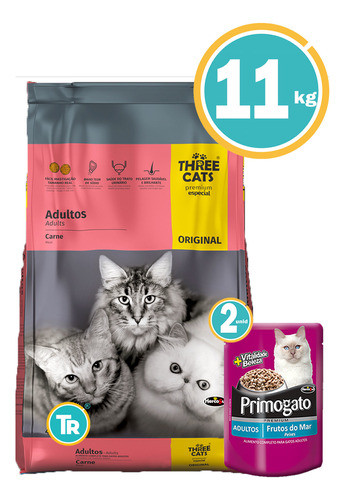 Ración Three Cats Original Gato Adulto + Obsequio Y E Gratis 1