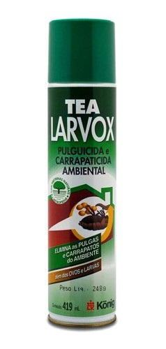 Spray Tea Larvox 419 Ml / Pulguicida Y Garrapaticida 0