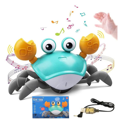 Caranguejo De Brinquedo Com Sensor Sirí Fujão Recarregável 0