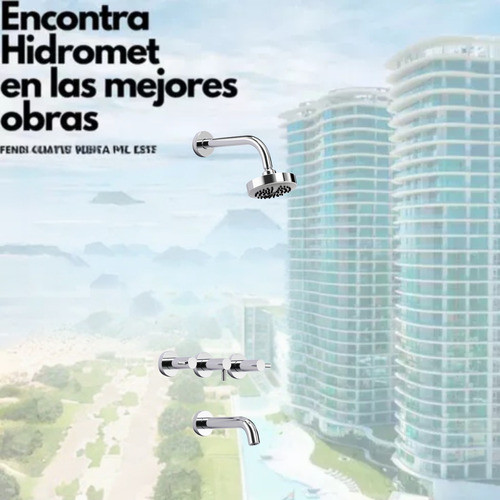 Griferia Bicomando Ducha C/transferencia Jet Cromo Hidromet 1