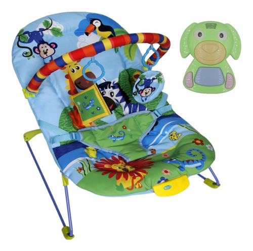 Cadeirinha Bebê Vibratória 9kg Descanso Azul + Dog Musical 0