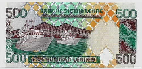 Fk Billete Sierra Leone 500 Leones 1998 P-23b Sin Circular. 1