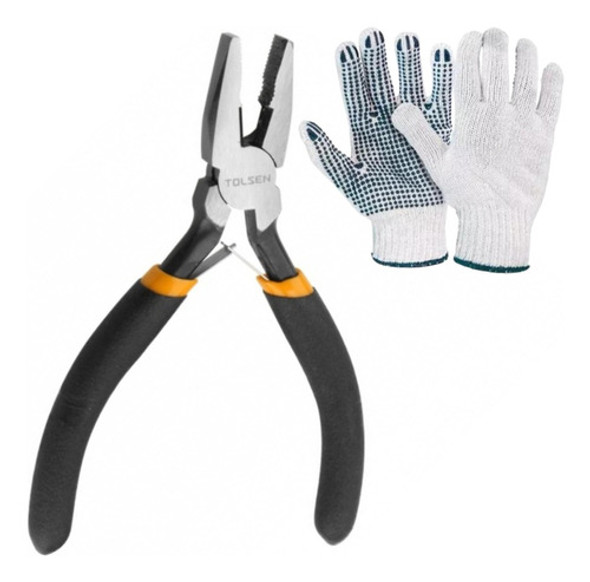 Alicate Tolsen Universal 4,5 Pulgadas 115mm Acero Forjado 0