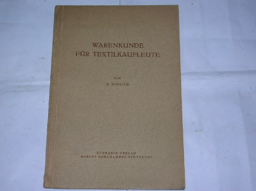 Antiguo Libro  Von R. Hunlich Tejido Textil 1948 0