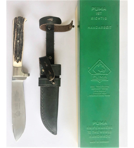 Cuchillo Puma Jagdnicker Vintage Hecho A Mano En Alemania 1
