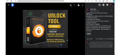 Aluguel Unlock Tool Acesso De 6 Horas 0