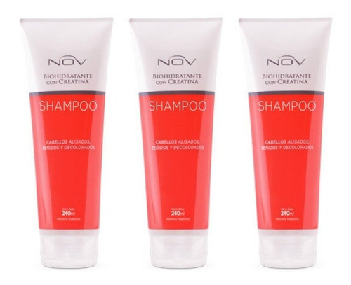 Shampoo Nov Biohidratante Con Creatina Pomo X 240ml X 6 1