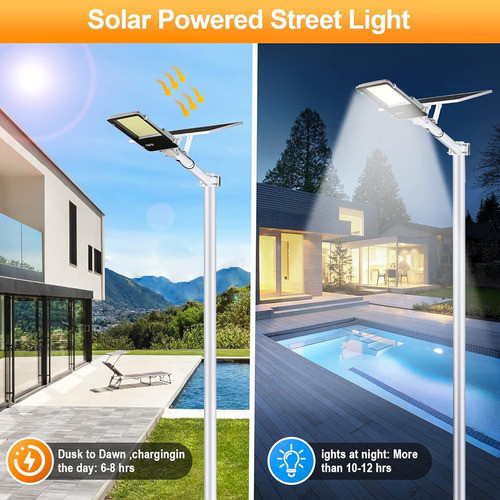 Wattake 1000w Solar Street Lights Outdoor, 100000lm Ultra Hi 1