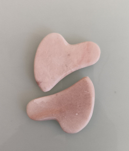 Gua Sha Corazón Rosa - Piedra Natural 0