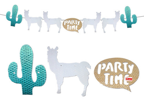 Guirnalda Llama Alpaca Banderín 1m Fiestas Cactus - Cc 0