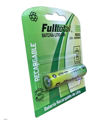 Pila 18650 3.6v Con Teton 3000mah Fulltotal Recargable 0