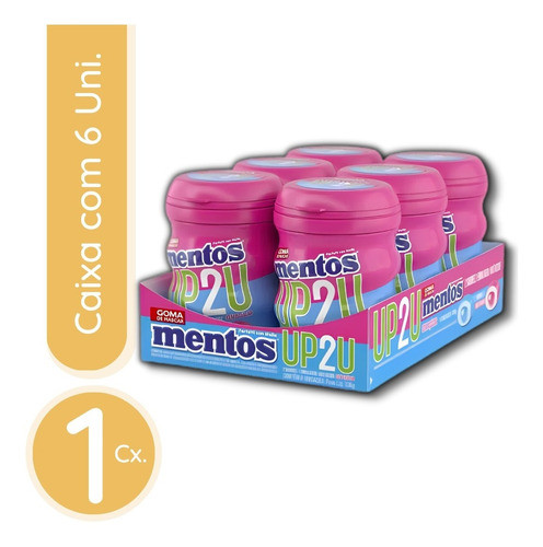 Chiclete Mentos Up2u - 6 Unidades De 56g 0