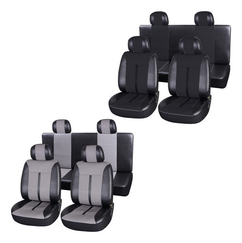 Funda Cubre Asiento Auto Universal Completa Cuerina N/g Iael 1
