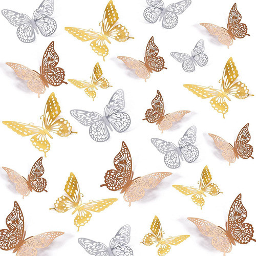 Mariposas 3d Para Decoracion, Manualidades, Fiestas 72pcs.-i 0