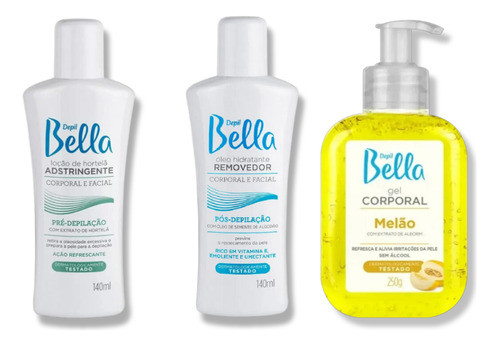 Kit Pré E Pós Depilação + Gel Calmante Depil Bella 0