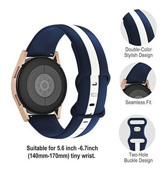 Correa Hehighti Compatible Con Galaxy Watch 4 Azul/blanco 1 Correa Hehighti Compatible Con Galaxy Watch 4 Azul/blanco 1