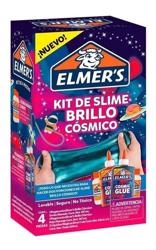 Kit De Slime Elmers Brillo Cosmico Pack X4 Piezas Nuevo 0