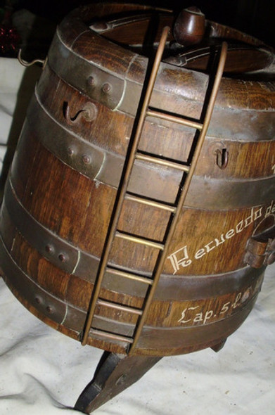 Antiguo Barril Tonel Madera Sin Canilla 1