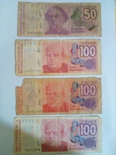 Antiguos Billetes De 50 Y 100 Australes - Lote 0