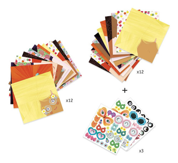 Origami Fácil Para Iniciación Caras De Niñas Djeco 4-7 Años 0