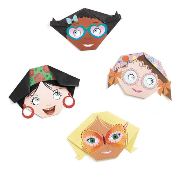 Origami Fácil Para Iniciación Caras De Niñas Djeco 4-7 Años 1