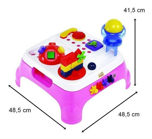 Mesinha Educativa Musical Rosa Infantil Bebe Magic + Frete 1