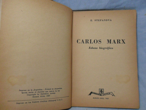Carlos Marx Esbozo Biografico, E. Stepanova 1