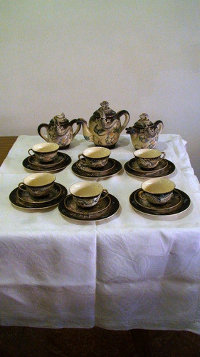 Hermoso Y Muy Antiguo Juego De Te 6 Personas 21 Piezas 0