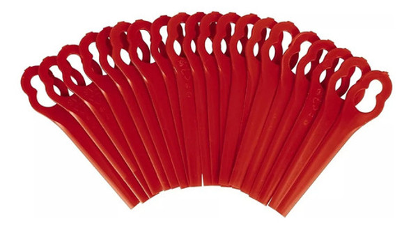 Repuesto 20 Cuchillas Para Bordeadora Einhell Original Rojo 0