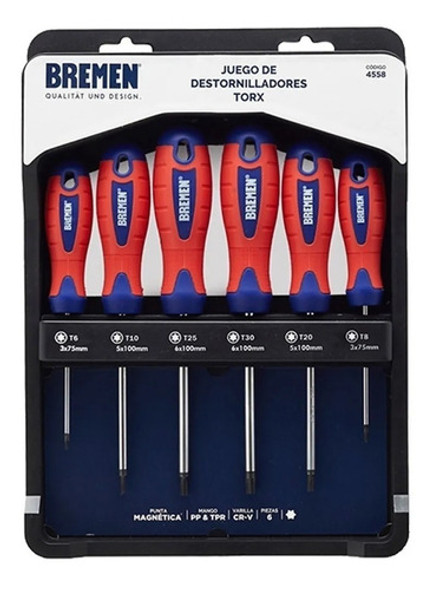 Juego Destornilladores Torx Bremen 4558 0