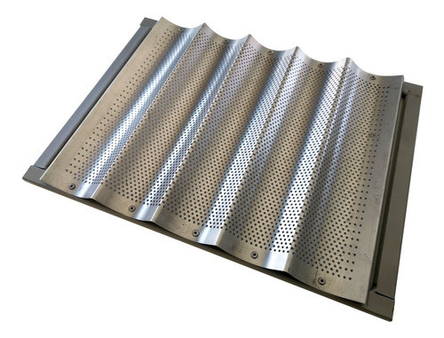 Bandeja 44x32 Cm Baguettera Con Ondas Lata Baguette Pan 0