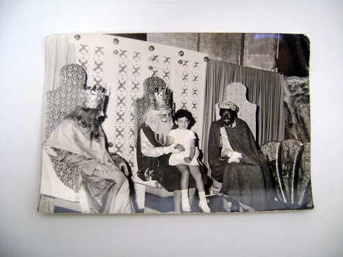 Antigua Foto Niña Con Reyes Magos 1973 Boedo Capital 0