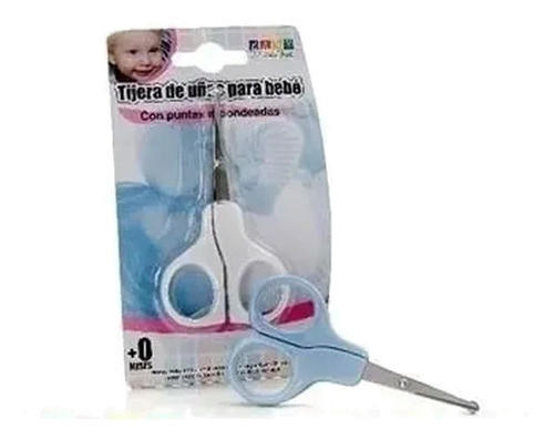 Tijerita De Punta Redondeada Blanco/celeste Baby Innovation 0