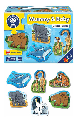 Puzzle Infantil X6 Orchard Animales Mamá Y Bebé Oferta 0
