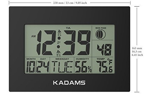 Contador De Segundos Del Reloj De Pared Digital Kadams, Func 1