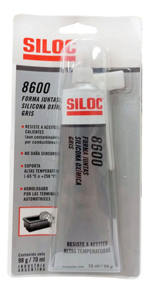 Forma Juntas Silicona Oxímica Siloc Gris 8600 98g U R U 0