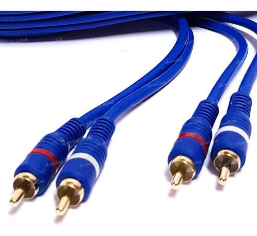 20 Cables Rca Estereo 90 Centimetros Rojo - Blanco Calidad 0