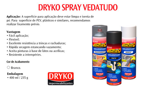 Vedatudo Spray Borracha Manta Líquida Impermeabilizant 400ml 1