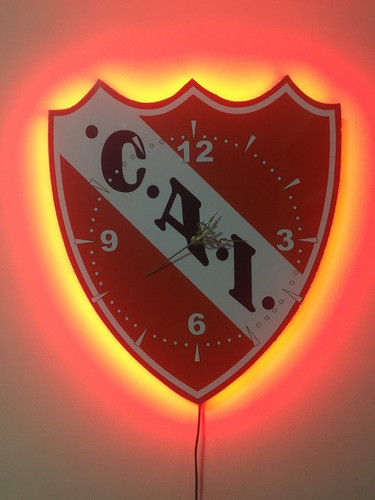 Escudo Reloj Pared Independiente Cai Fibrofacil Led Rojo 0