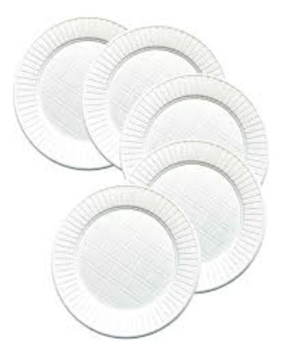 Platos Plásticos Descartables Blancos 17cmx 50 Unid Cotillon 1
