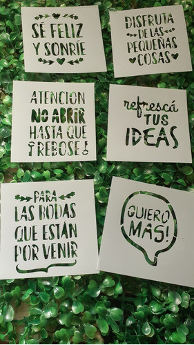 Stencil Se Feliz Y Sonríe +5 1