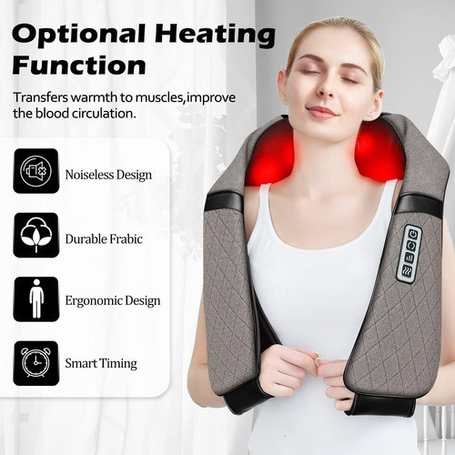 Masajeador Eléctrico Técnica Shiatsu Almohada Masaje 3d Calo 1