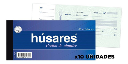 Talonario Husares Recibo De Alquiler 1903 X 10 Unidades 1