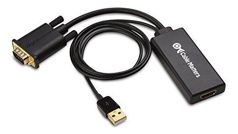 El Cable Importa Convertidor Vga A Hdmi (adaptador Vga A Hdm 1