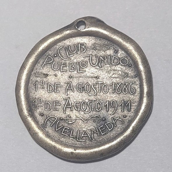 Medalla Club Pueblo Unido - Avellaneda Año 1911 - 787 1 Medalla Club Pueblo Unido - Avellaneda Año 1911 - 787 1